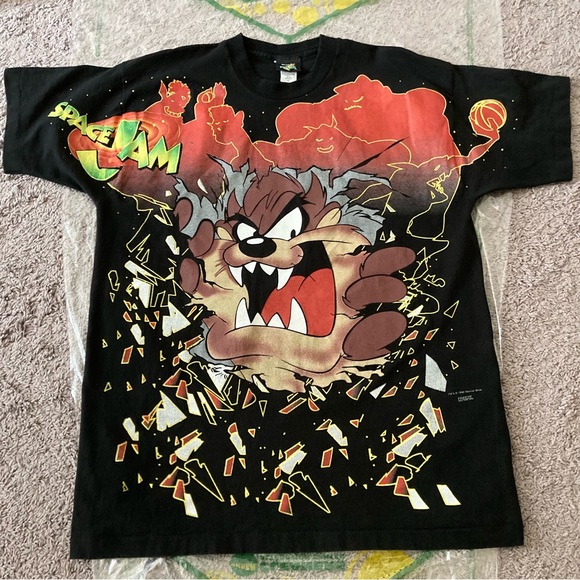 RARE Vintage '96 Space Jam T-Shirt Taz Monstars (Looney